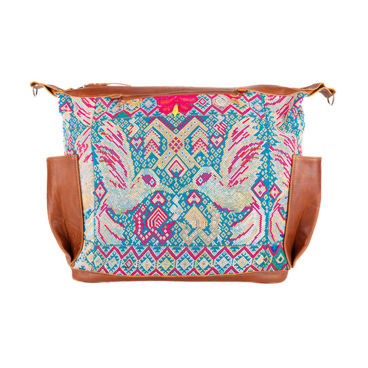BEATRIZ CDB + CAMILA BACKPACK STRAP SET - OOAK HUIPIL - CAFE - NO. 11433