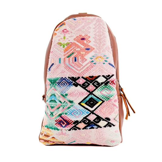 CROSSBODY SLING 2.0 - LARGE - OOAK HUIPIL - CAFE - NO. 11678