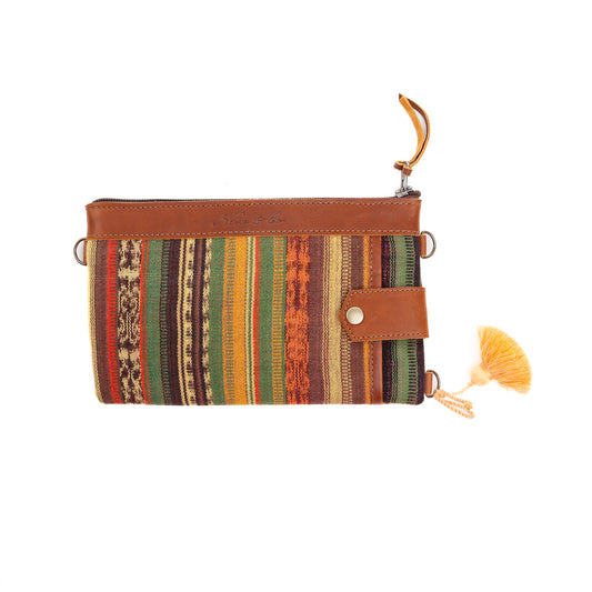 EVERYTHING CLUTCH - OOAK CORTE DE PLAYA - CAFE - NO. 12383