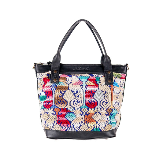 THE PERFECT BAG - POCKETLESS MINI - OOAK HUIPIL - BLACK - NO. 12477