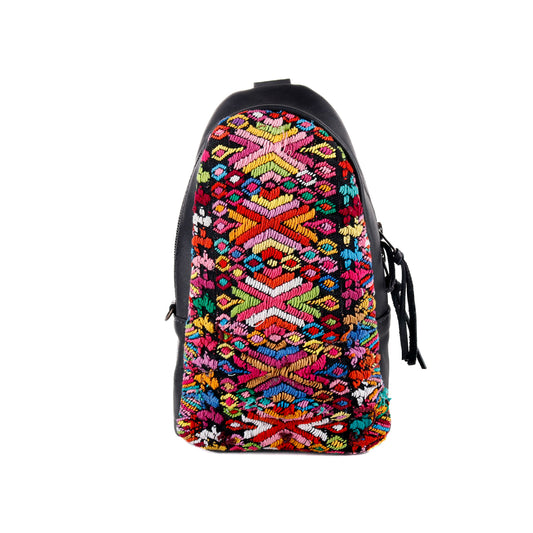 SMALL 2.0 CROSSBODY SLING - OOAK HUIPIL - BLACK - NO. 13165