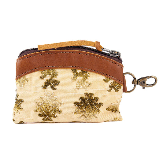 COIN PURSE - OOAK HUIPIL - CAFE - NO. 13463