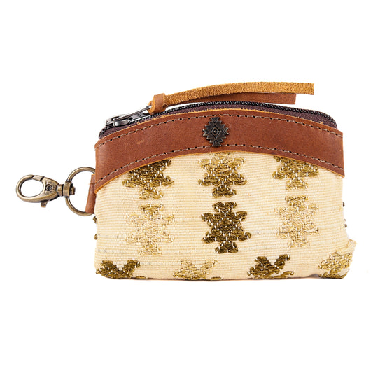 COIN PURSE - OOAK HUIPIL - CAFE - NO. 13463