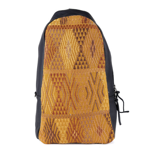 CROSSBODY SLING 2.0 - LARGE - OOAK HUIPIL - BLACK - NO. 13931