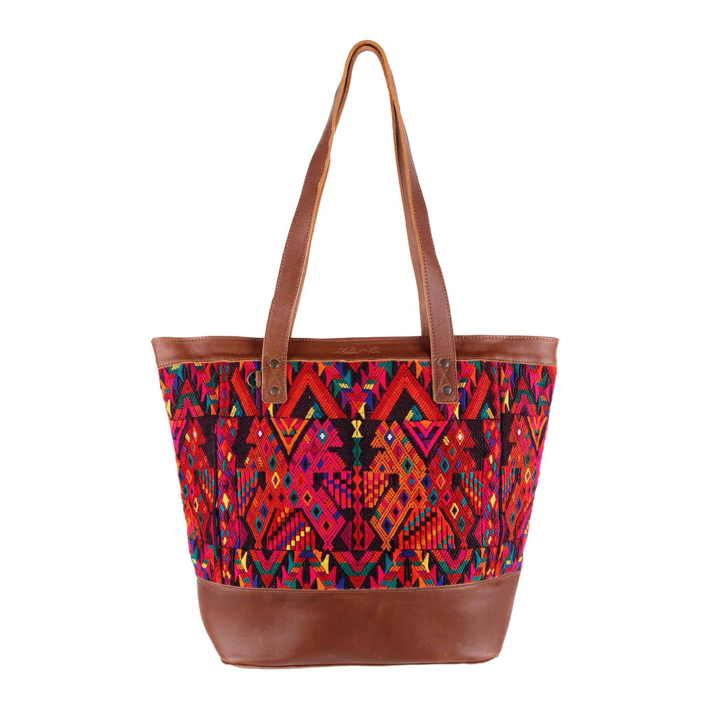 CADIZ TOTE - OOAK HUIPIL - CAFE - NO. 14043