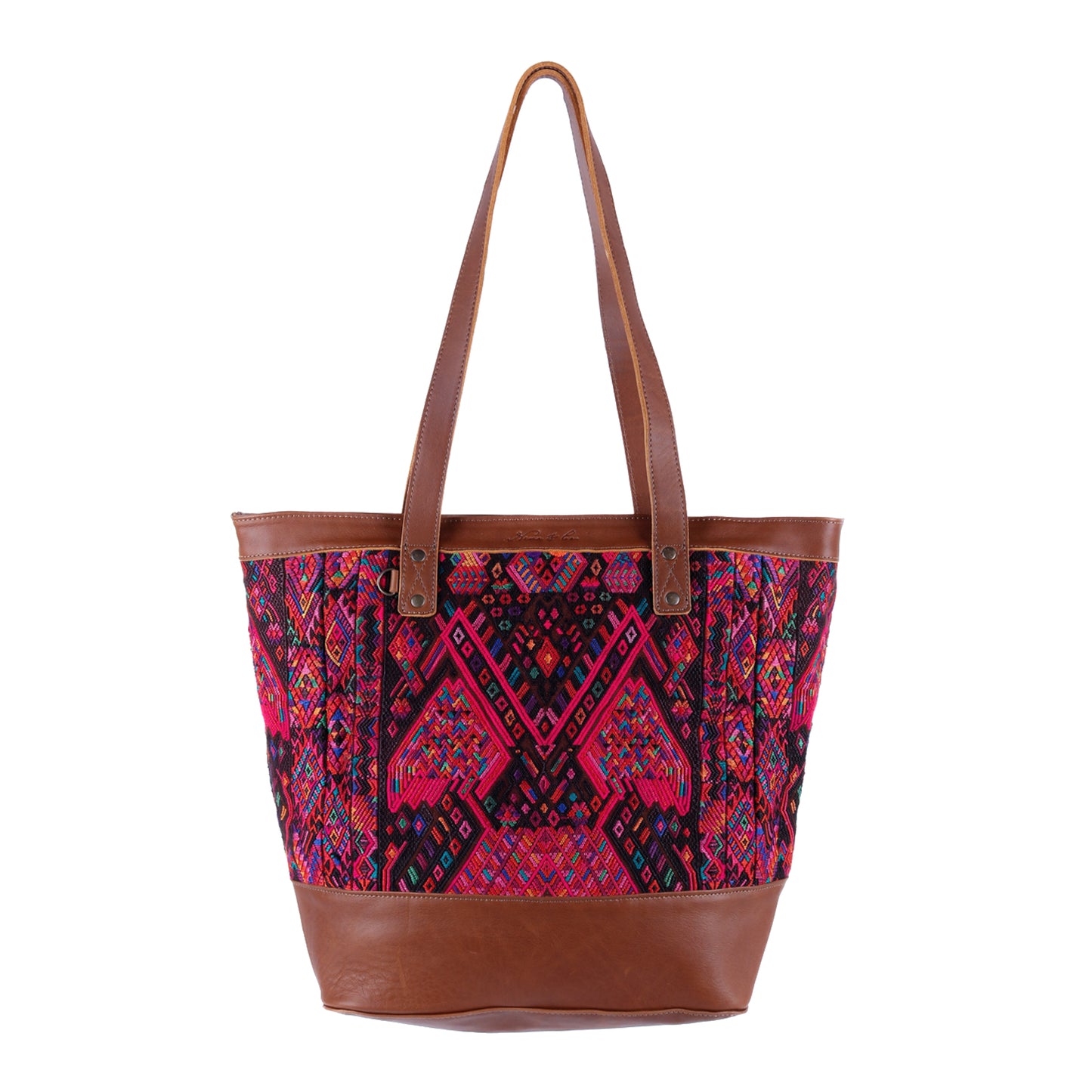 CADIZ TOTE - OOAK HUIPIL - CAFE - NO. 14044