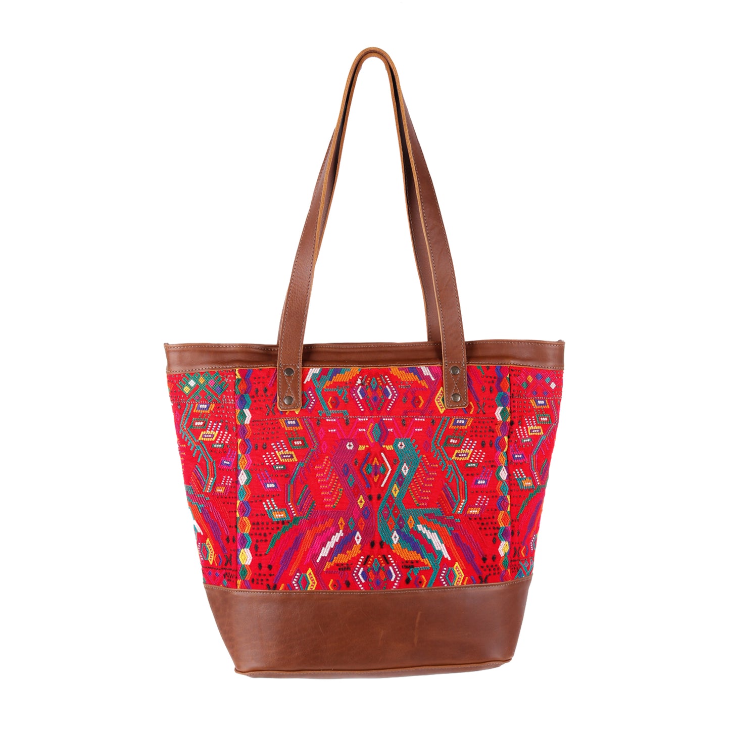 CADIZ TOTE - OOAK HUIPIL - CAFE - NO. 14046