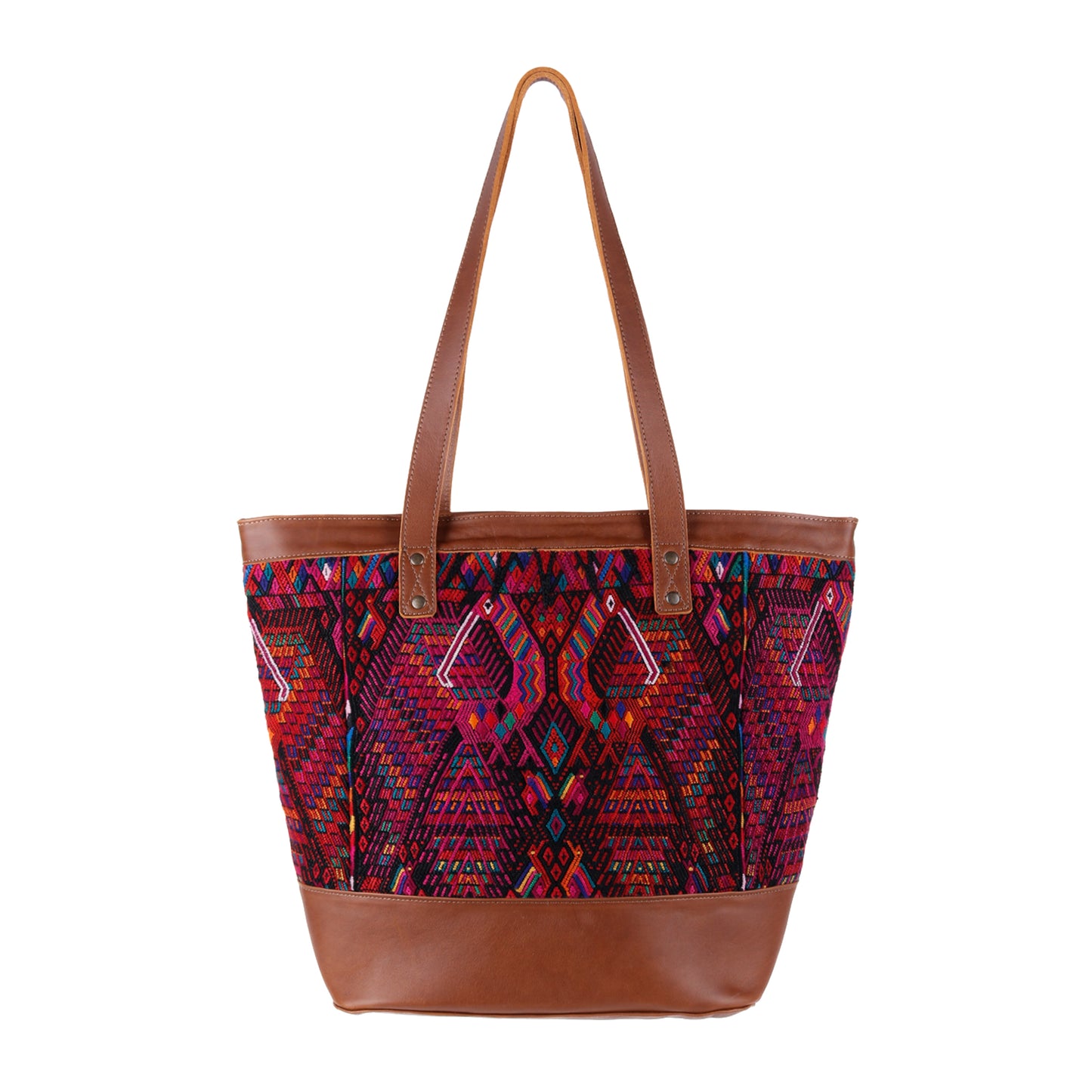 CADIZ TOTE - OOAK HUIPIL - CAFE - NO. 14047