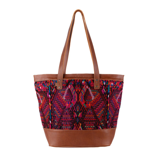 CADIZ TOTE - OOAK HUIPIL - CAFE - NO. 14047
