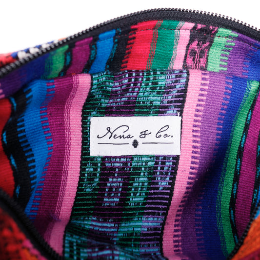 WANDER CROSSBODY BAG + STRAP SET - OOAK HUIPIL & CORTE - BLACK - NO. 14089