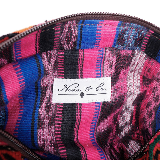 WANDER CROSSBODY BAG + STRAP SET - OOAK HUIPIL & CORTE - CAFE - NO. 14102