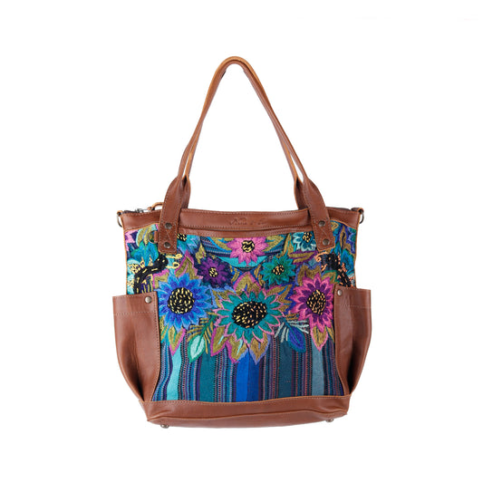 THE MEDIUM PERFECT BAG - OOAK HUIPIL - CAFE - NO. 14275