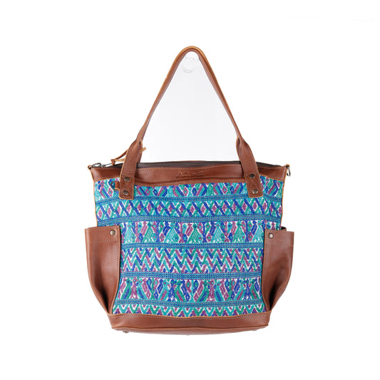 THE MEDIUM PERFECT BAG - OOAK HUIPIL - CAFE - NO. 14282