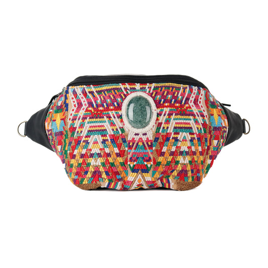 EL DON MANNY PACK WITH JADE - OOAK HUIPIL - BLACK - NO. 14502