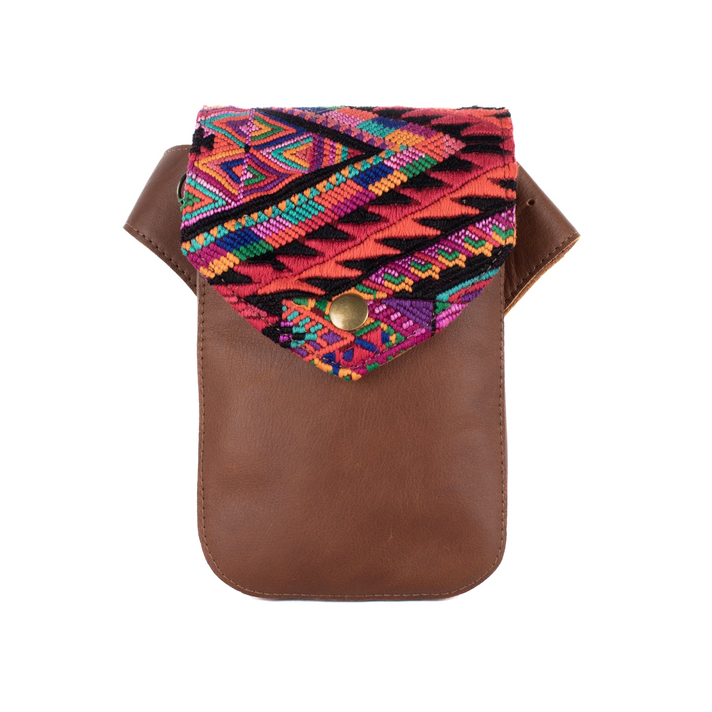 HIP SATCHEL - OOAK HUIPIL - CAFE - NO. 14798
