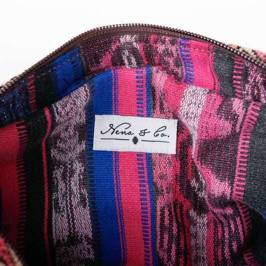 WANDER CROSSBODY BAG - LARGE - OOAK HUIPIL - CAFE - NO. 14929