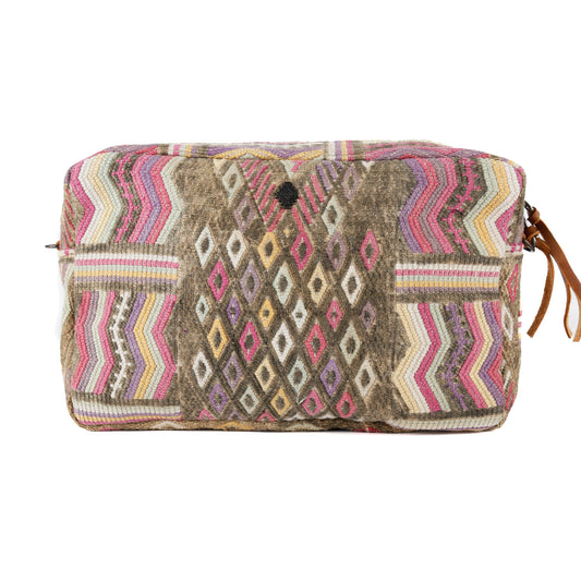 WANDER CROSSBODY BAG - LARGE - OOAK HUIPIL - CAFE - NO. 14930