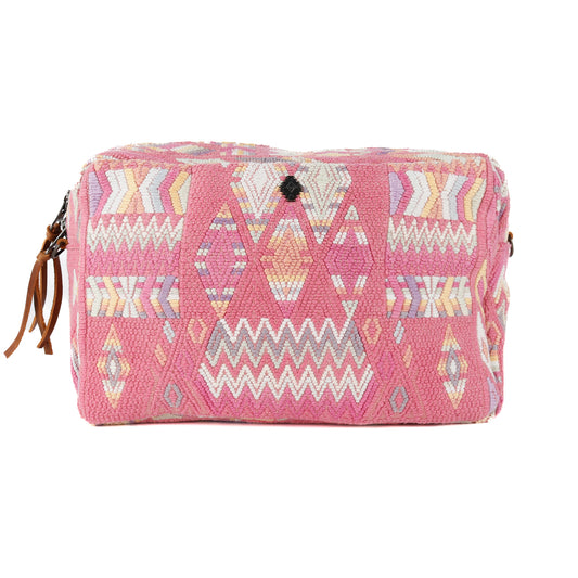 WANDER CROSSBODY BAG - LARGE - OOAK HUIPIL - CAFE - NO. 14931