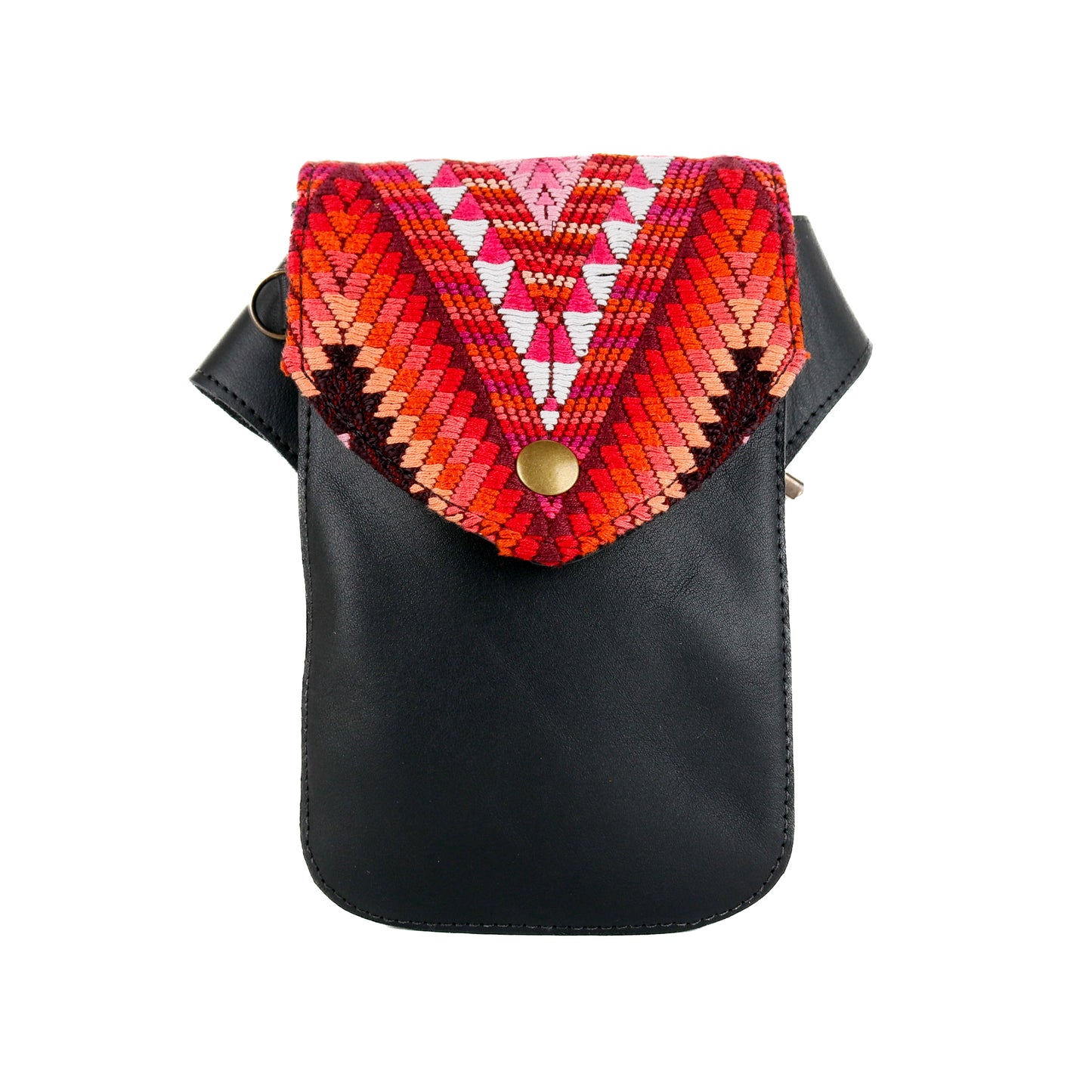 **CLOSEOUT** HIP SATCHEL - OOAK HUIPIL - BLACK - NO. 15310