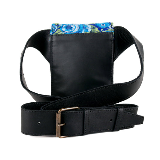 **CLOSEOUT** HIP SATCHEL - OOAK HUIPIL - BLACK - NO. 15315