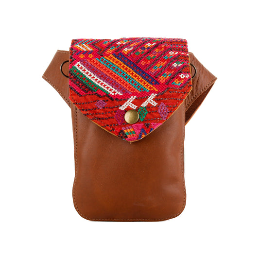 HIP SATCHEL - OOAK HUIPIL - CAFE - NO. 15319