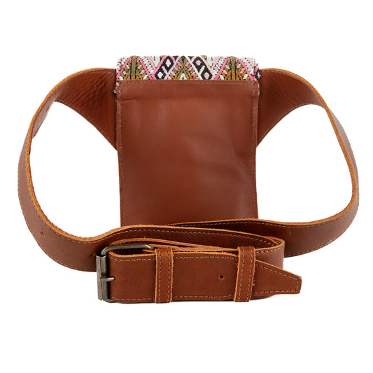 HIP SATCHEL - OOAK HUIPIL - CAFE - NO. 15320