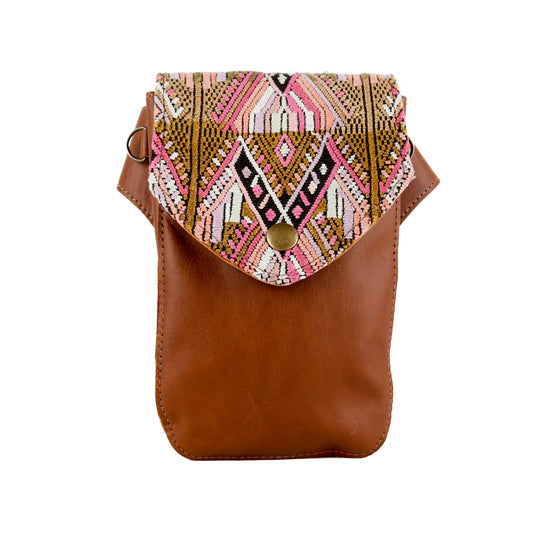 HIP SATCHEL - OOAK HUIPIL - CAFE - NO. 15320