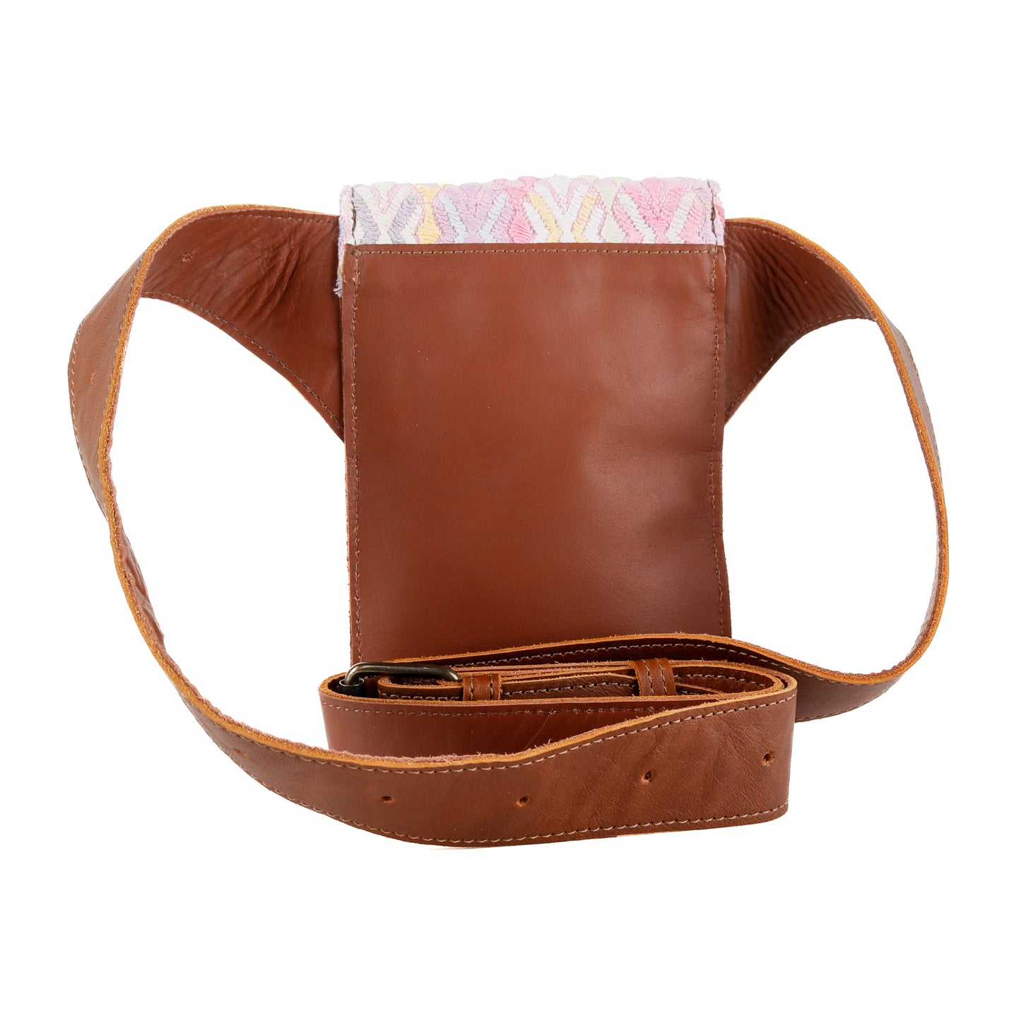 **CLOSEOUT** HIP SATCHEL - OOAK HUIPIL - CAFE - NO. 15334