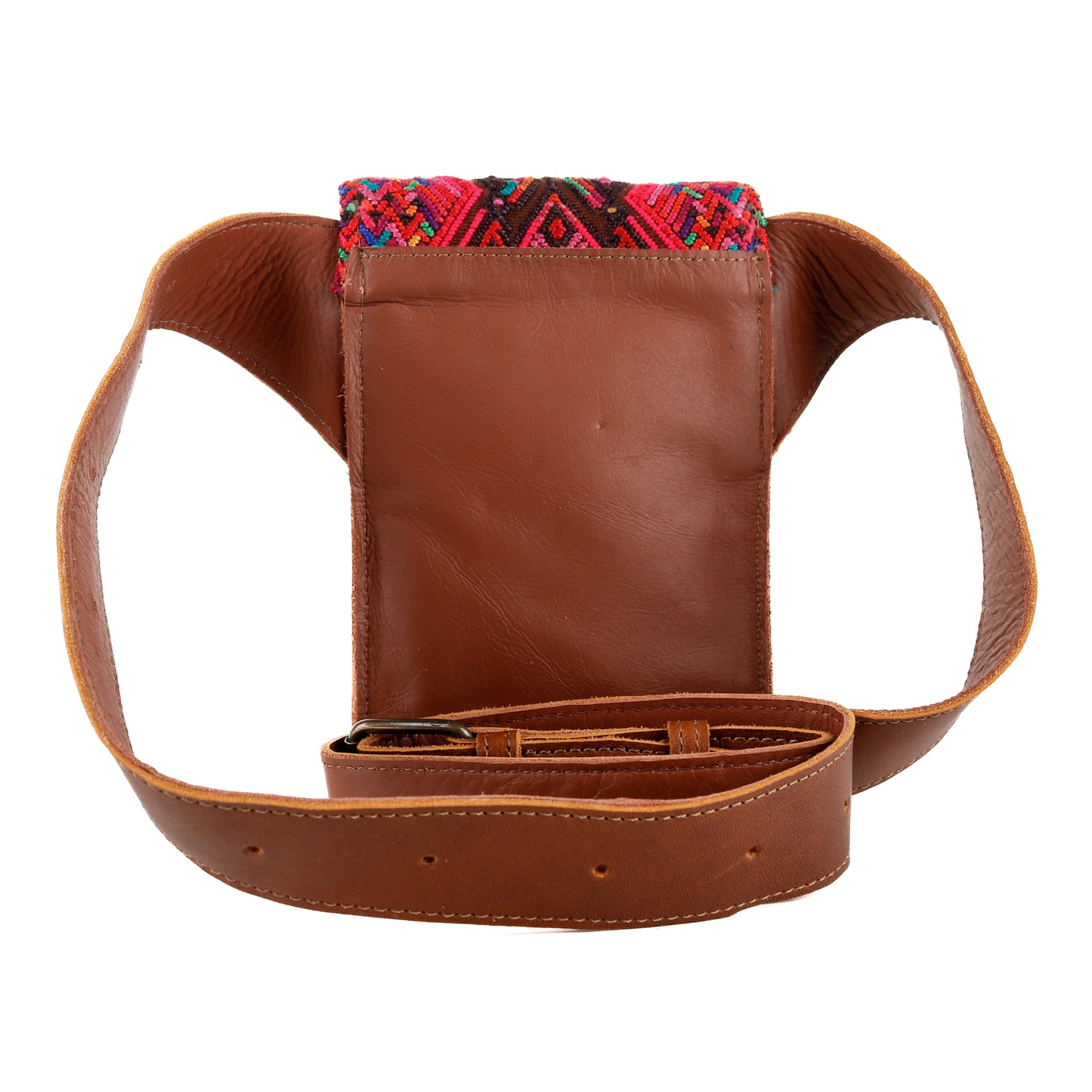 **CLOSEOUT** HIP SATCHEL - OOAK HUIPIL - CAFE - NO. 15339