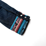 DENIM SHIRT WITH ARTISAN TEXTILE DETAILS - SIZE S - NO. 15344
