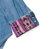 DENIM SHIRT WITH ARTISAN TEXTILE DETAILS - SIZE M - NO. 15348