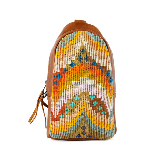 2.0 CROSSBODY SLING - SMALL - H&S MOONS - CAFE - NO. 15432
