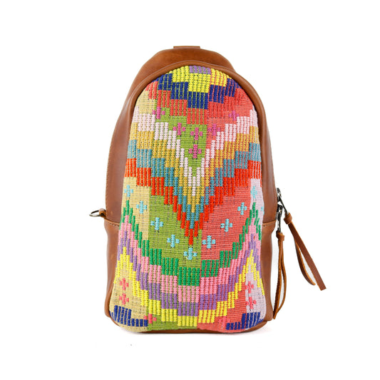2.0 CROSSBODY SLING - SMALL - H&S MOONS - CAFE - NO. 15433