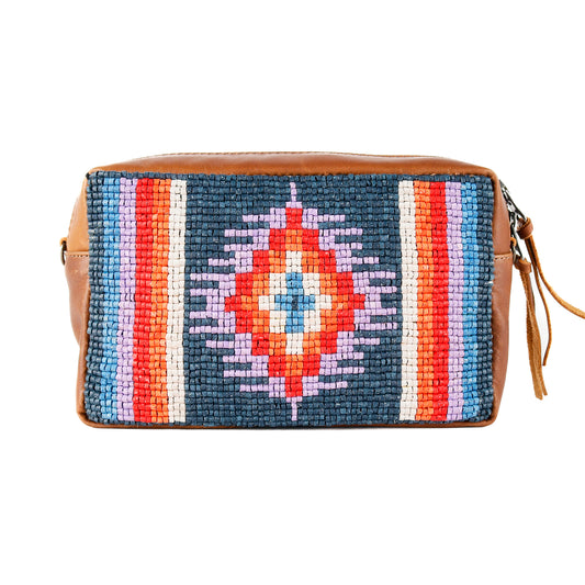 H&S WANDER CROSSBODY SET - OOAK BEADED PANEL - CAFE - NO. 15512