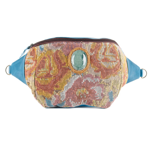 EL DON MANNY PACK WITH JADE - OOAK HUIPIL - CERULEAN - NO. 15539