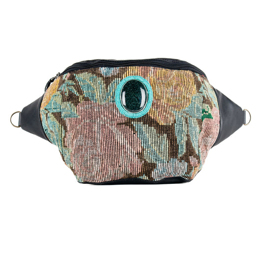 EL DON MANNY PACK WITH JADE - OOAK HUIPIL - BLACK - NO. 15541
