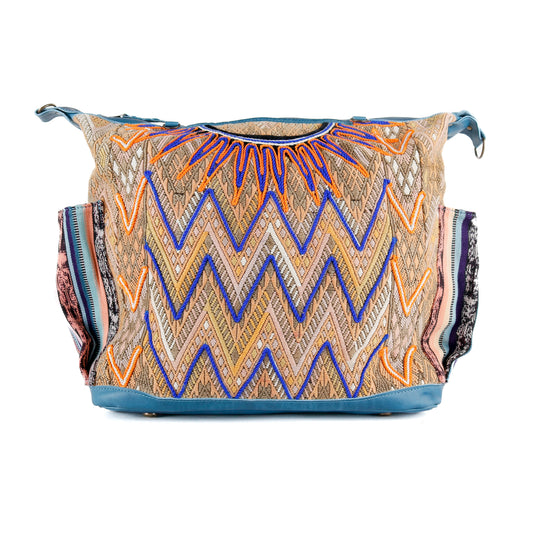 BEATRIZ CDB - EMBROIDERED OOAK HUIPIL - CERULEAN - NO. 15556