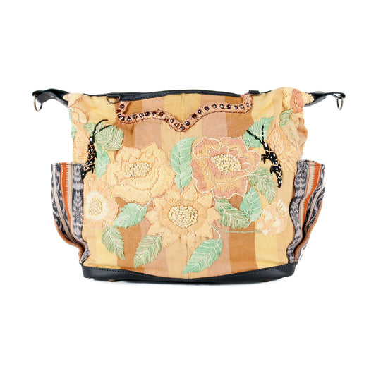 BEATRIZ MCDB + DIAMANTE STRAP - OOAK HUIPIL - BLACK - NO. 15700