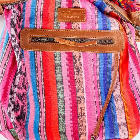 BEATRIZ MCDB + DIAMANTE STRAP - OOAK HUIPIL - CAFE - 15704