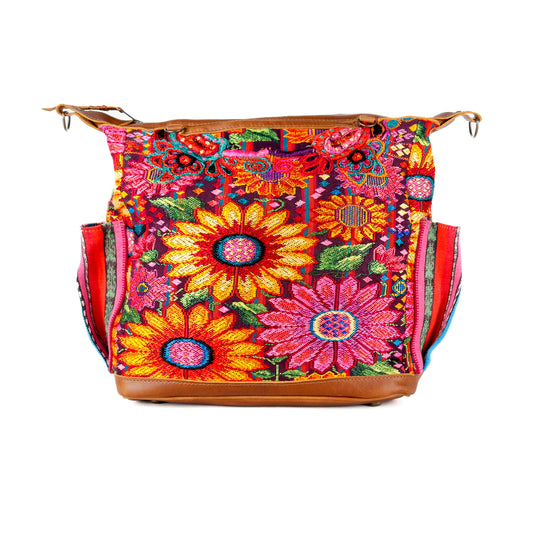 BEATRIZ MCDB + DIAMANTE STRAP - OOAK HUIPIL - CAFE - 15704