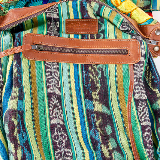 BEATRIZ MCDB + DIAMANTE STRAP - OOAK HUIPIL - CAFE - 15706
