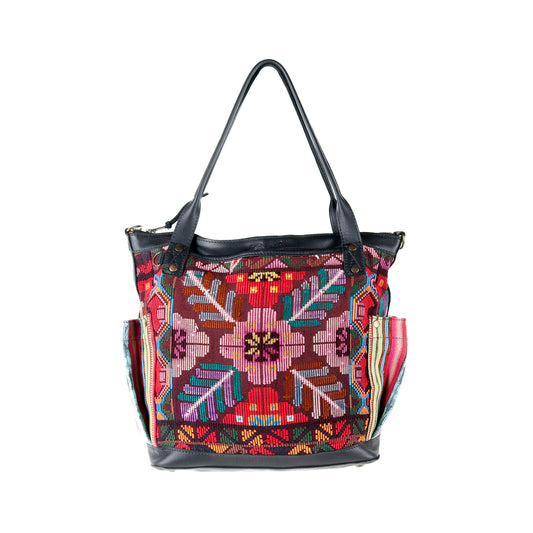 THE MEDIUM PERFECT BAG - OOAK HUIPIL - BLACK - NO. 15708