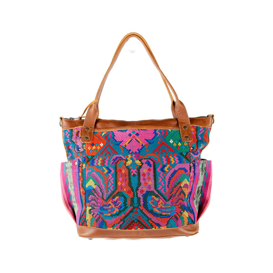 THE MEDIUM PERFECT BAG - OOAK HUIPIL - CAFE - NO. 15710