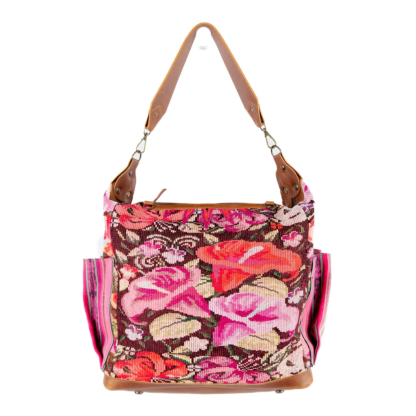 BEATRIZ CDB + DIAMANTE STRAP - OOAK HUIPIL - CAFE - NO. 15711