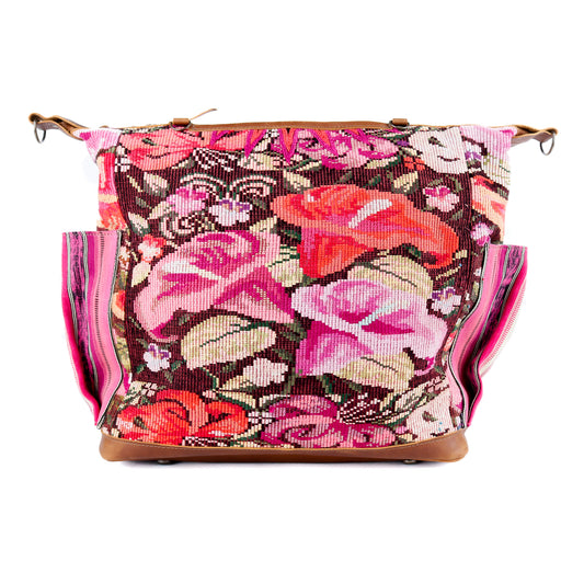BEATRIZ CDB + DIAMANTE STRAP - OOAK HUIPIL - CAFE - NO. 15711