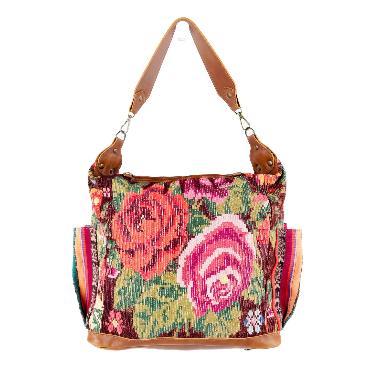 BEATRIZ CDB + DIAMANTE STRAP - OOAK HUIPIL - CAFE - NO. 15712