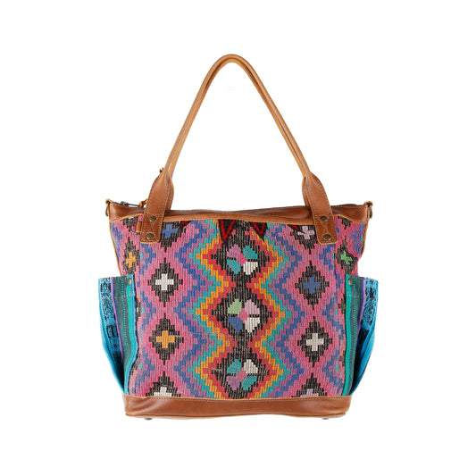 THE MEDIUM PERFECT BAG - OOAK HUIPIL - CAFE - NO. 15712