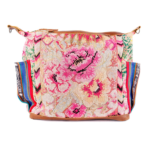 BEATRIZ CDB + DIAMANTE STRAP - OOAK HUIPIL - CAFE - NO. 15713