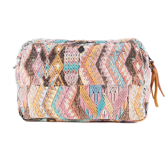 LARGE WANDER CROSSBODY BAG + STRAP SET - OOAK HUIPIL & CORTE - CAFE - NO. 15729