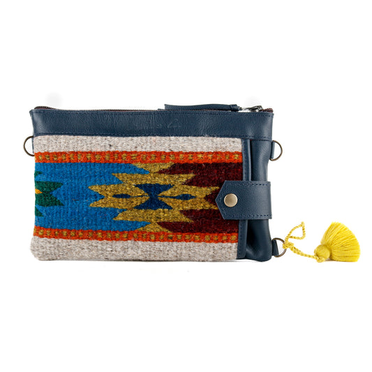EVERYTHING CLUTCH - MEXICO TEXTILE - OXFORD BLUE - NO. 15836